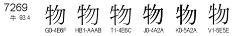 U+7269